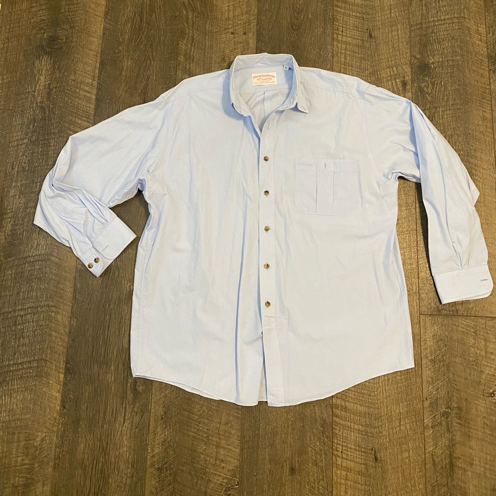 CC Filson Button Down Cotton Long Sleeve Embroidered Shirt Size Large